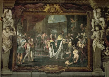 Franz I. (1494-1547) heilt das Königliche Übel in Bologna